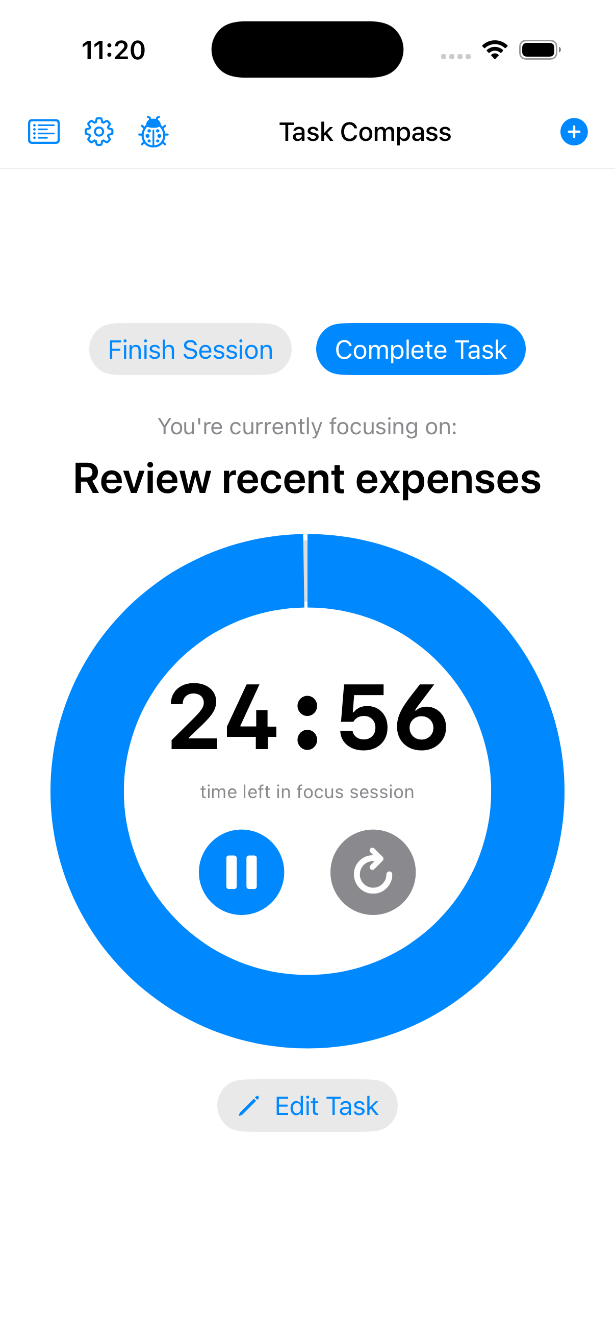 Integrated Focus Timer